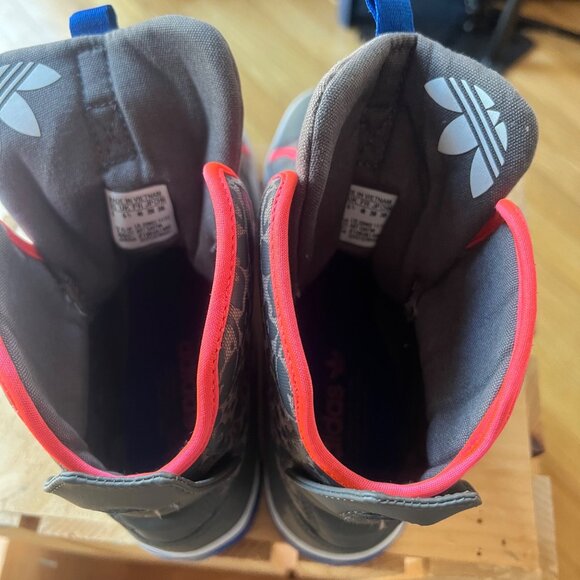 Adidas Originals size 8 Jeremy Scott Gray Floral Slip-On High Top Sneakers - Picture 14 of 14